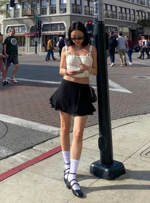 Boda Mini Skirt Black Weekend Outfit Casual Edge