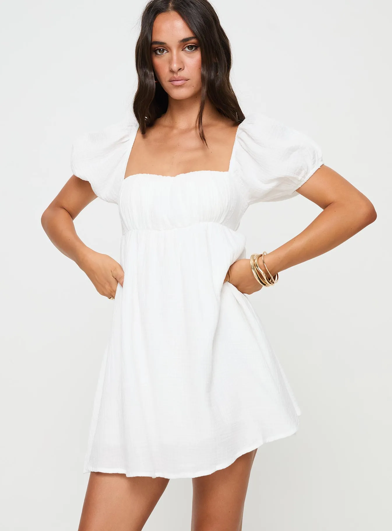 Let's Dance Mini Dress White Luxe Fit