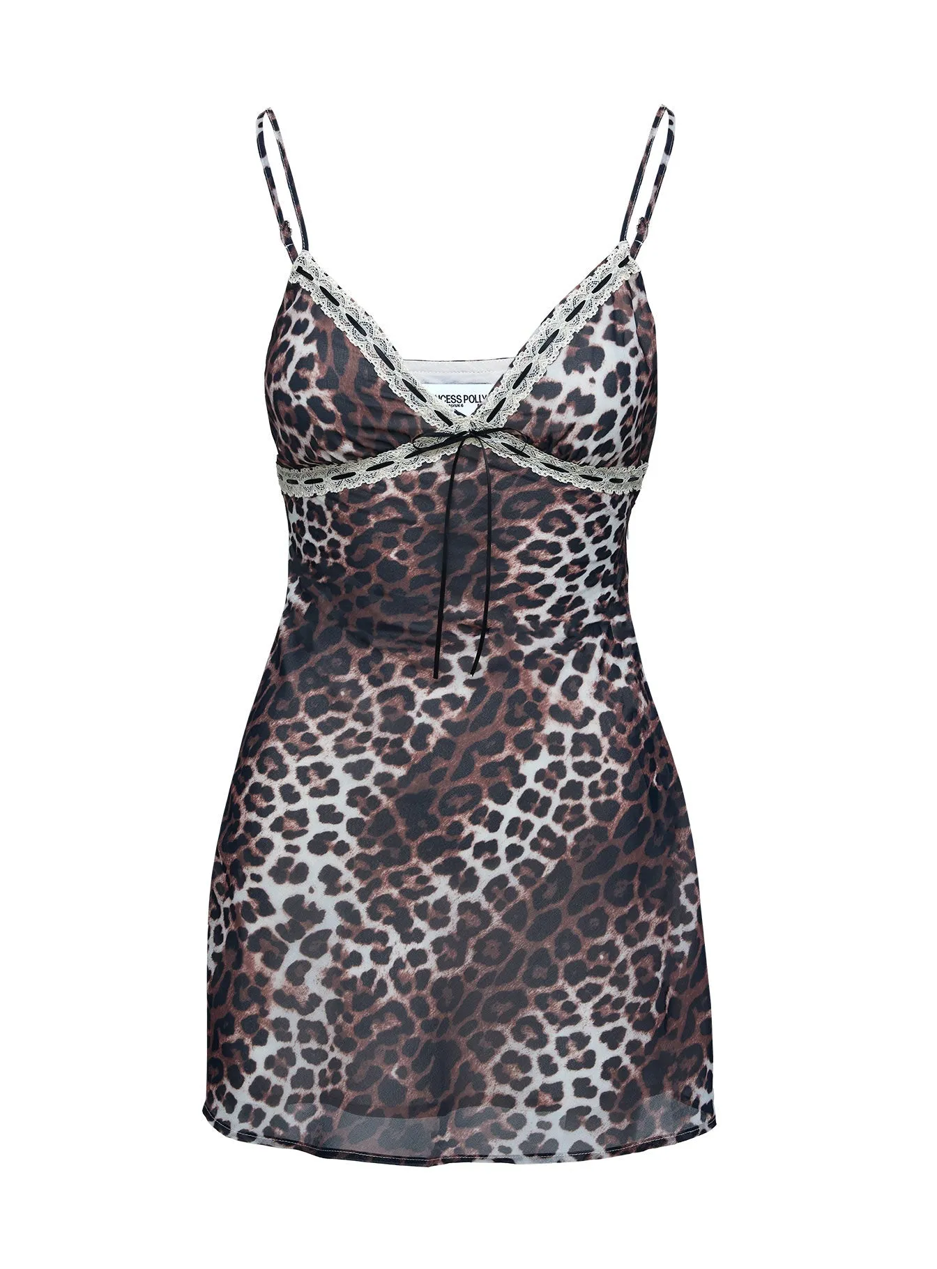 Karena Mini Dress Leopard Tall Easy Layering Contemporary Style