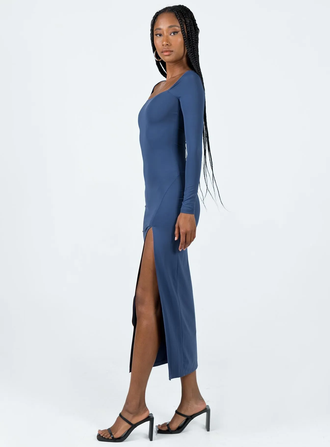 Inner Feel Hayward Long Sleeve Midi Dress Blue