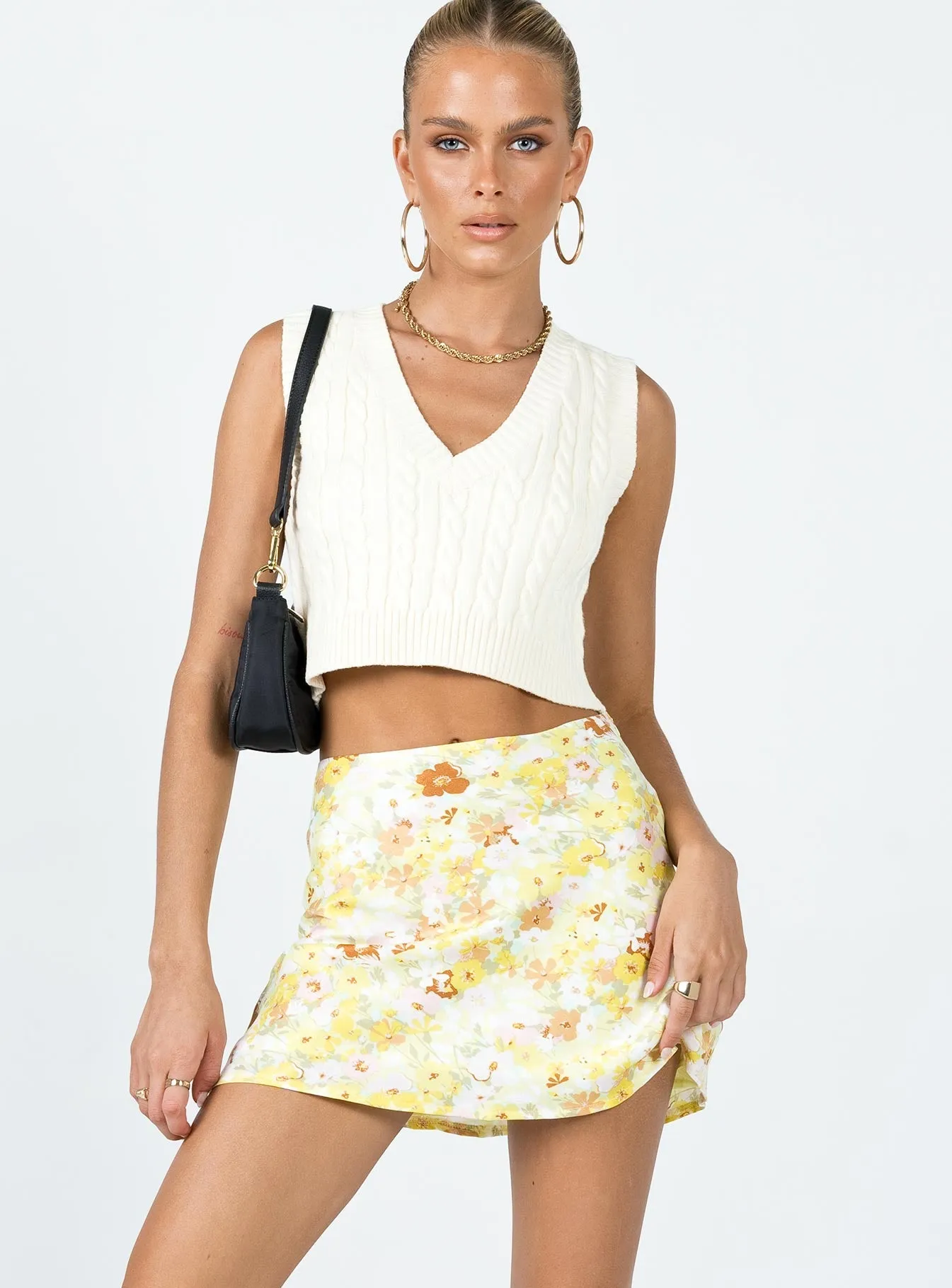 Sloane Mini Skirt Yellow Fresh Vibe Hemp Blend