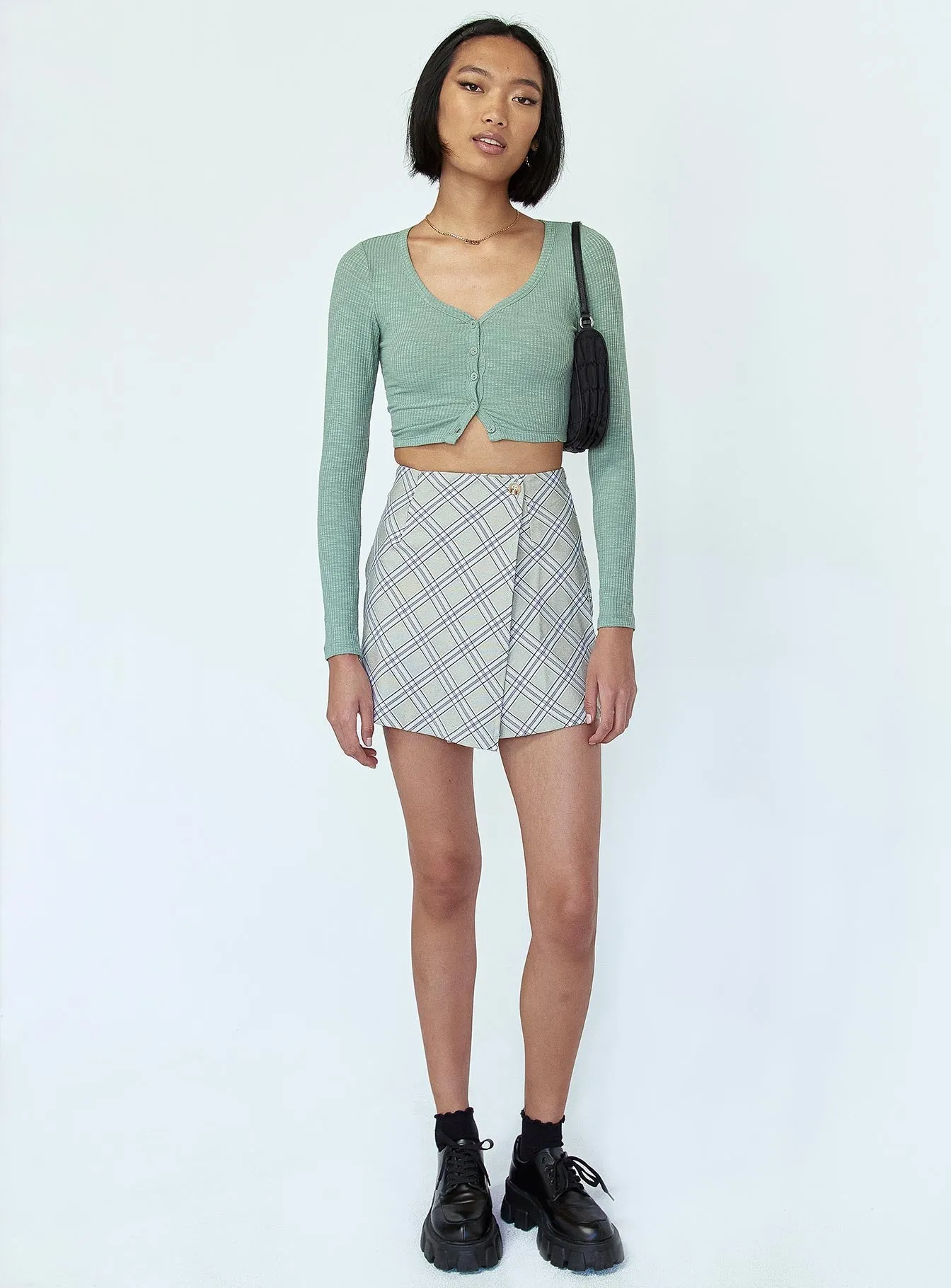 Active Wear Relaxed Look Ailisha Mini Skirt Green