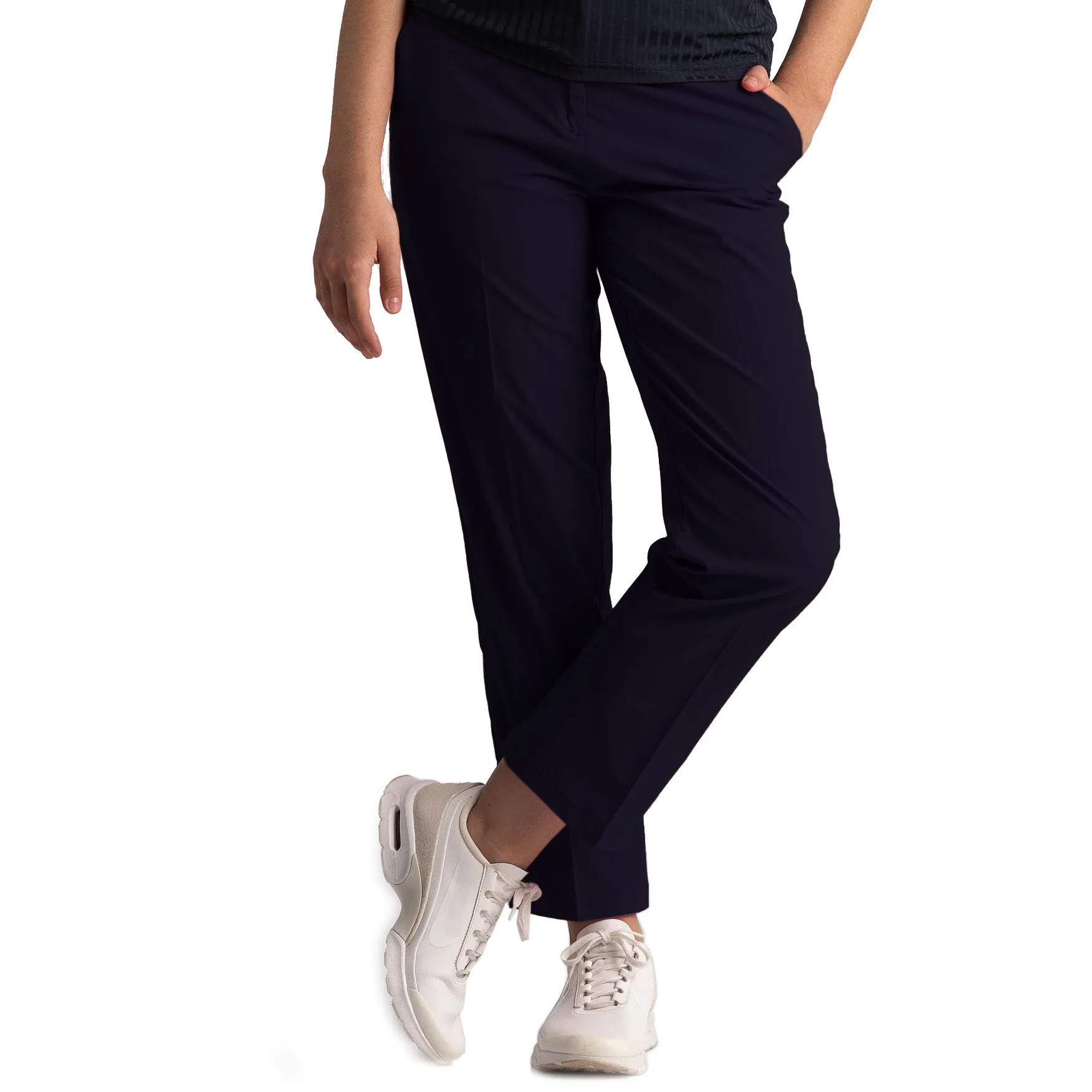 Cross Women's Lux Chino Golf Pants - Navy Timeless Comfort Wear