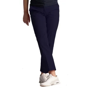 Basic Stretch Sporty Chic Cross Women's Lux Chino Golf Pants - Navy