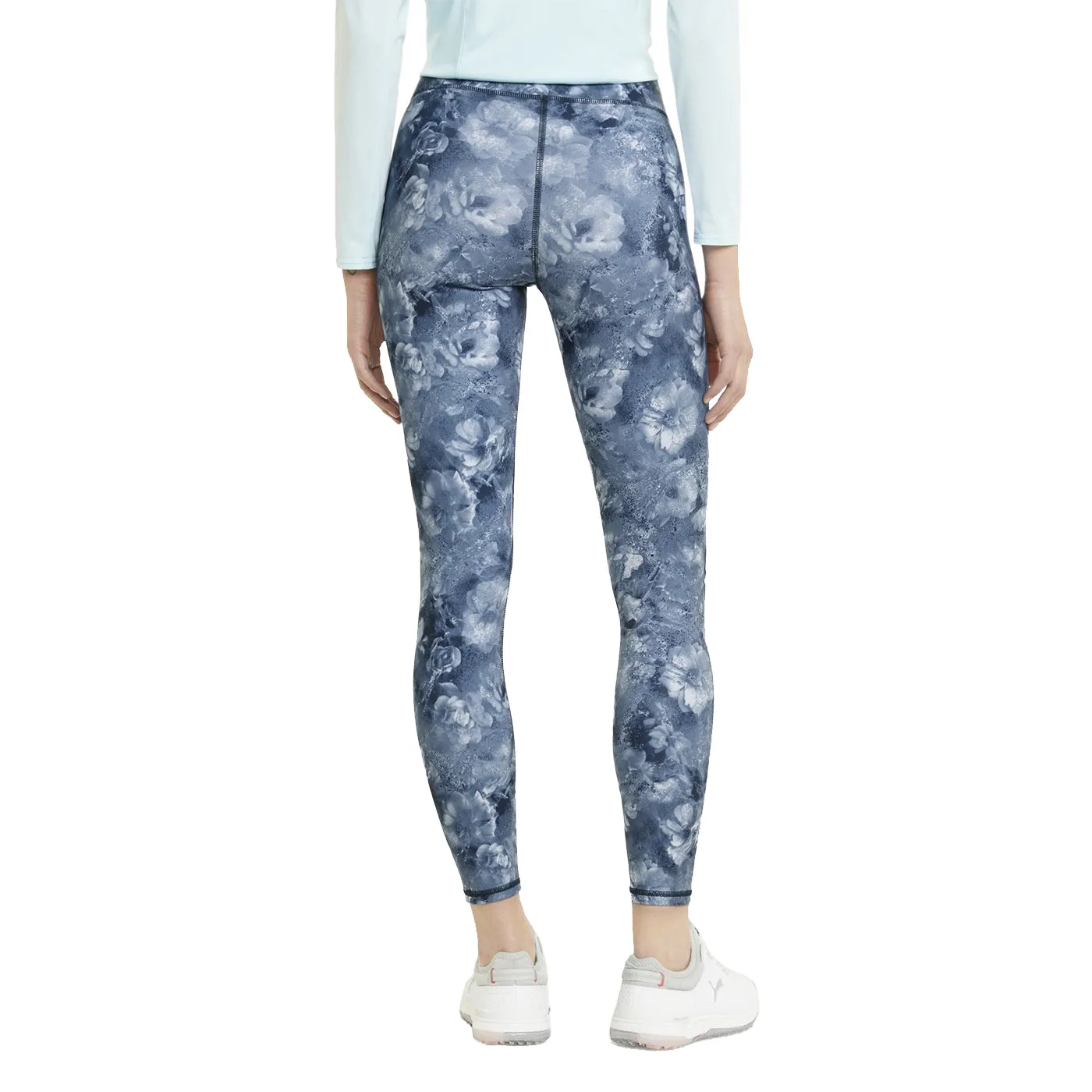 Water-resistant Puma Women's Printed Golf Tights - Navy Blazer