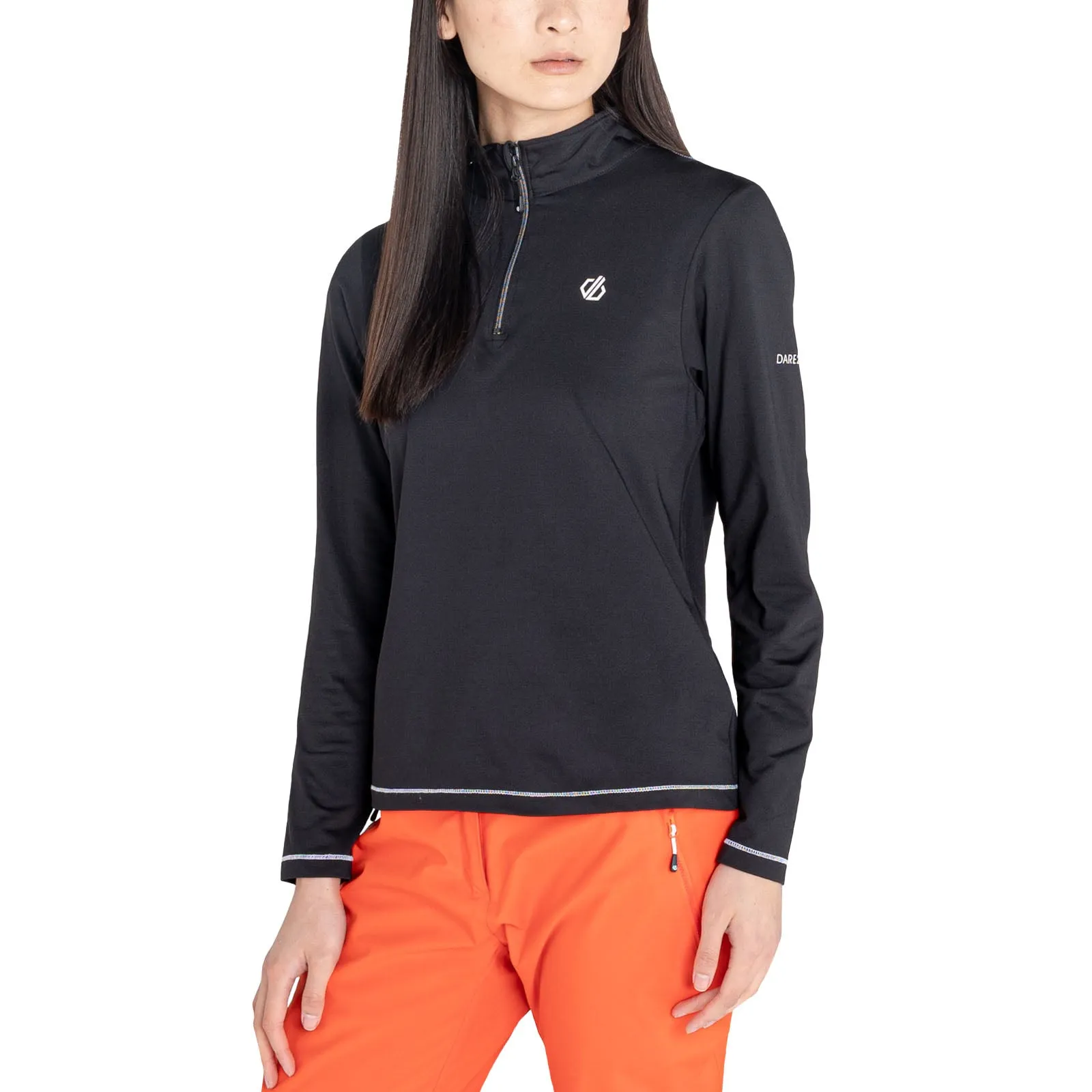 Dare 2b Womens Lowline 1/4 Zip Midlayer - Pink product loop stability Weekend Bold