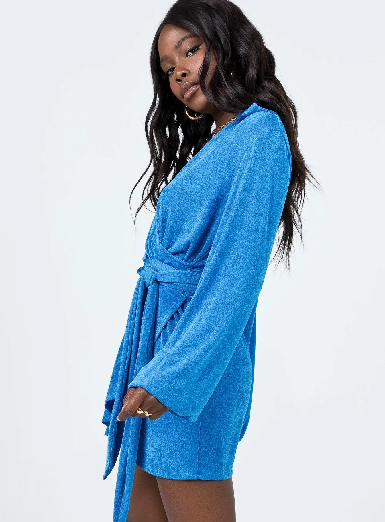 Party Time Mini Dress Blue solo wear