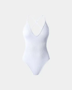 bodysuit with shorts organic cotton bodysuit V Neck Bodysuits