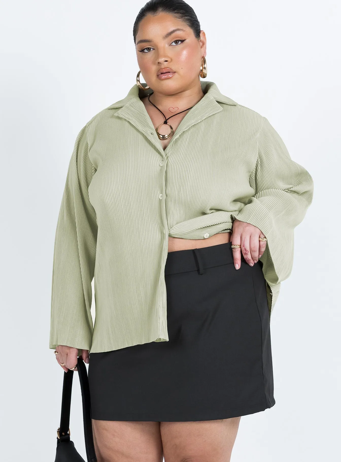 Seasonal Layering Adam Mini Skirt Black Curve