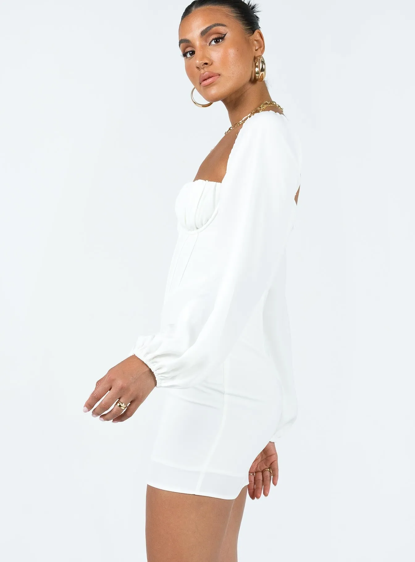 ReinforcedHem Laurie Corset Mini Dress White