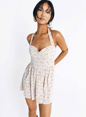 Modern Waistband Lyle Mini Dress Pink Floral