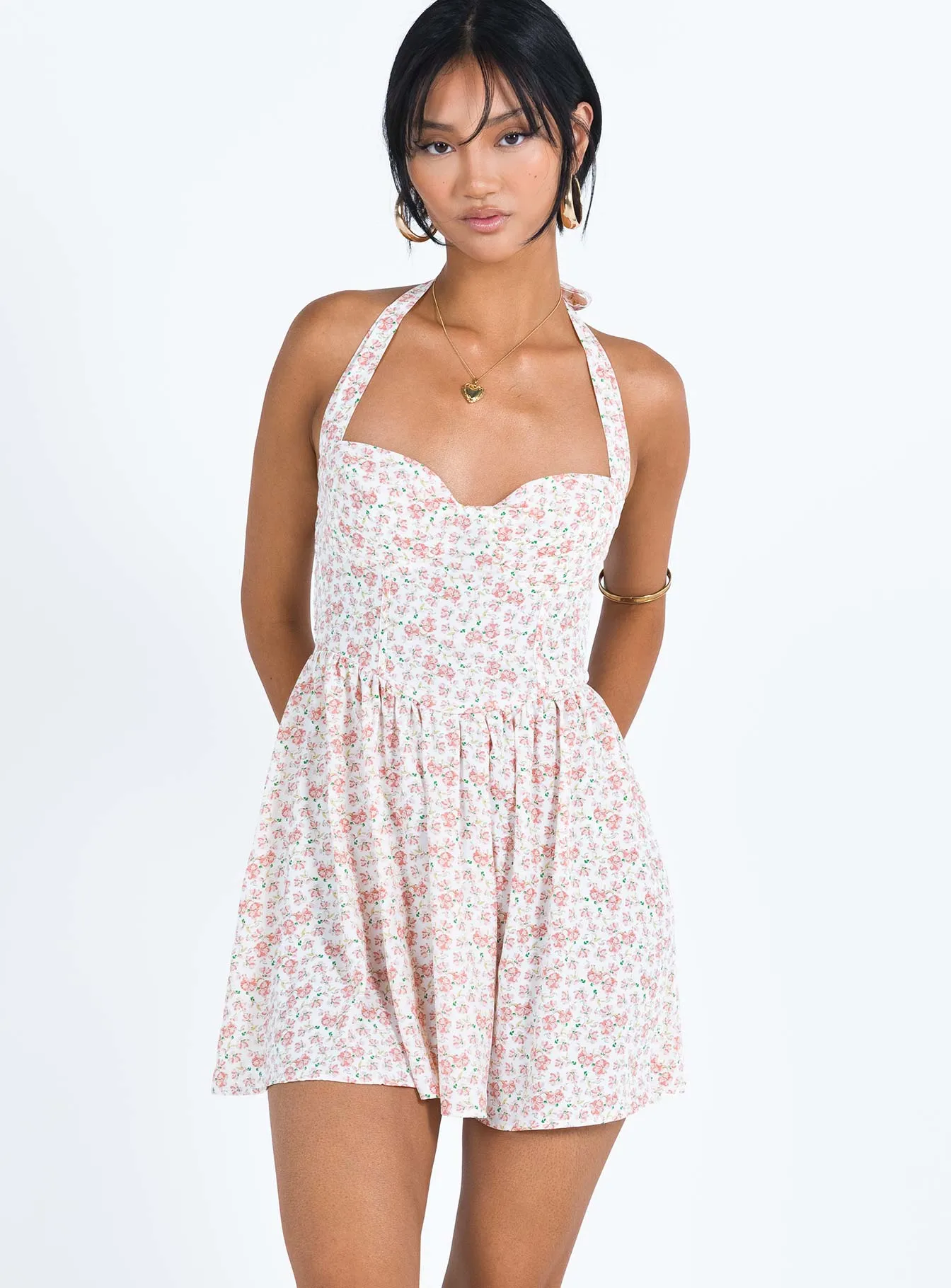Chill Piece Mood Casual Lyle Mini Dress Pink Floral