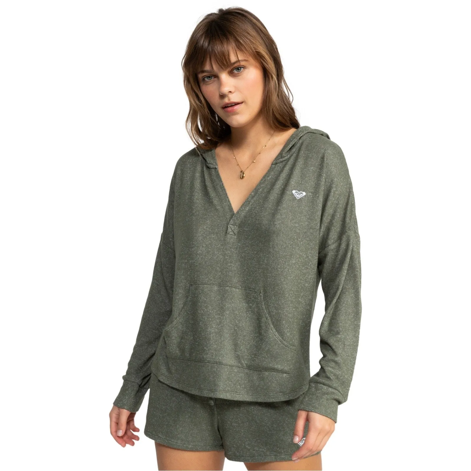 Street Style Roxy Womens Saturdaze Cosy Loose fit Hoodie