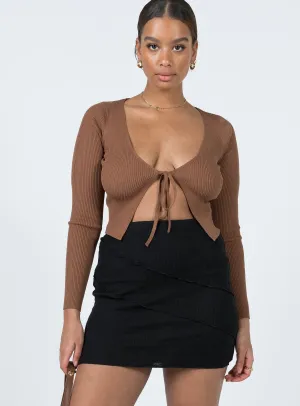 Neutrals Only Soft Focus Oscar Mini Skirt Black