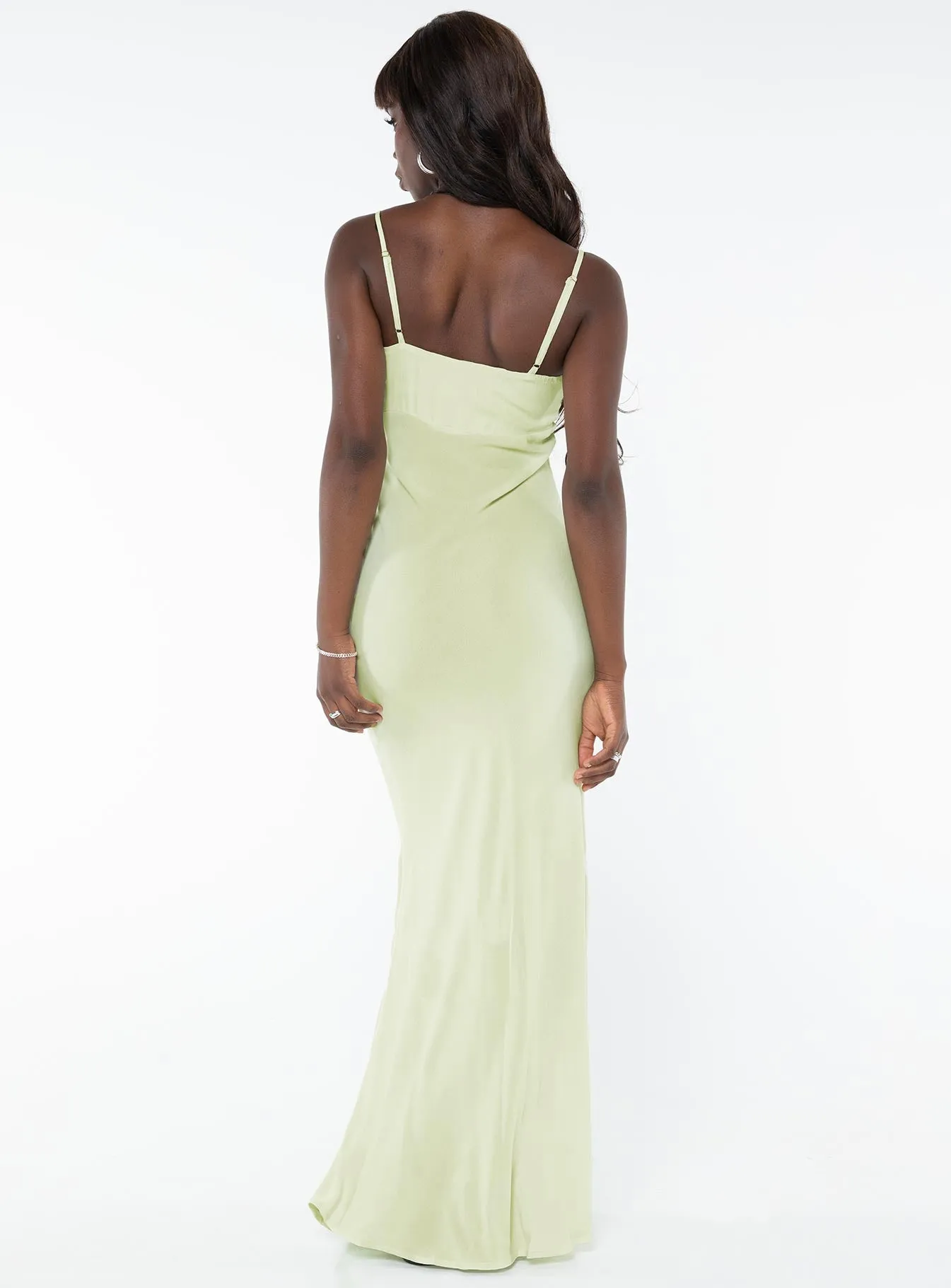 Timeless and Comfortable Flattering Shape Freda Maxi Dress Lime