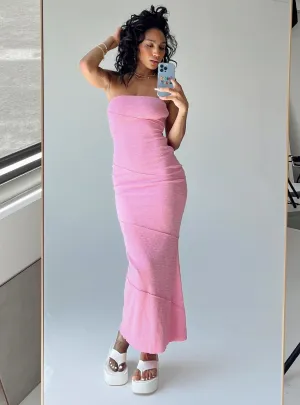 Feather Light Inner Glow Oscar Midi Dress Pink