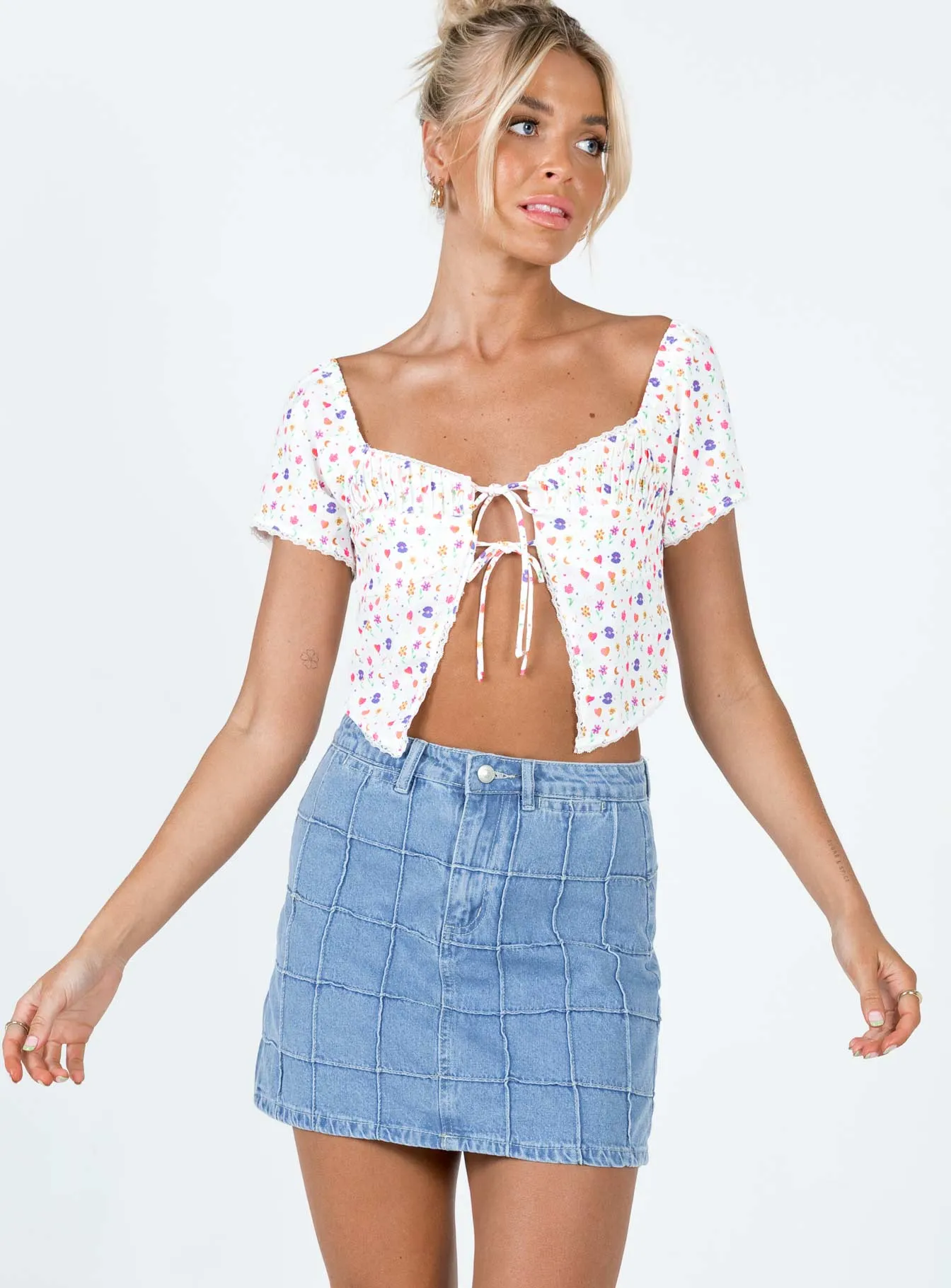 Casual Wear Tanis Denim Mini Skirt