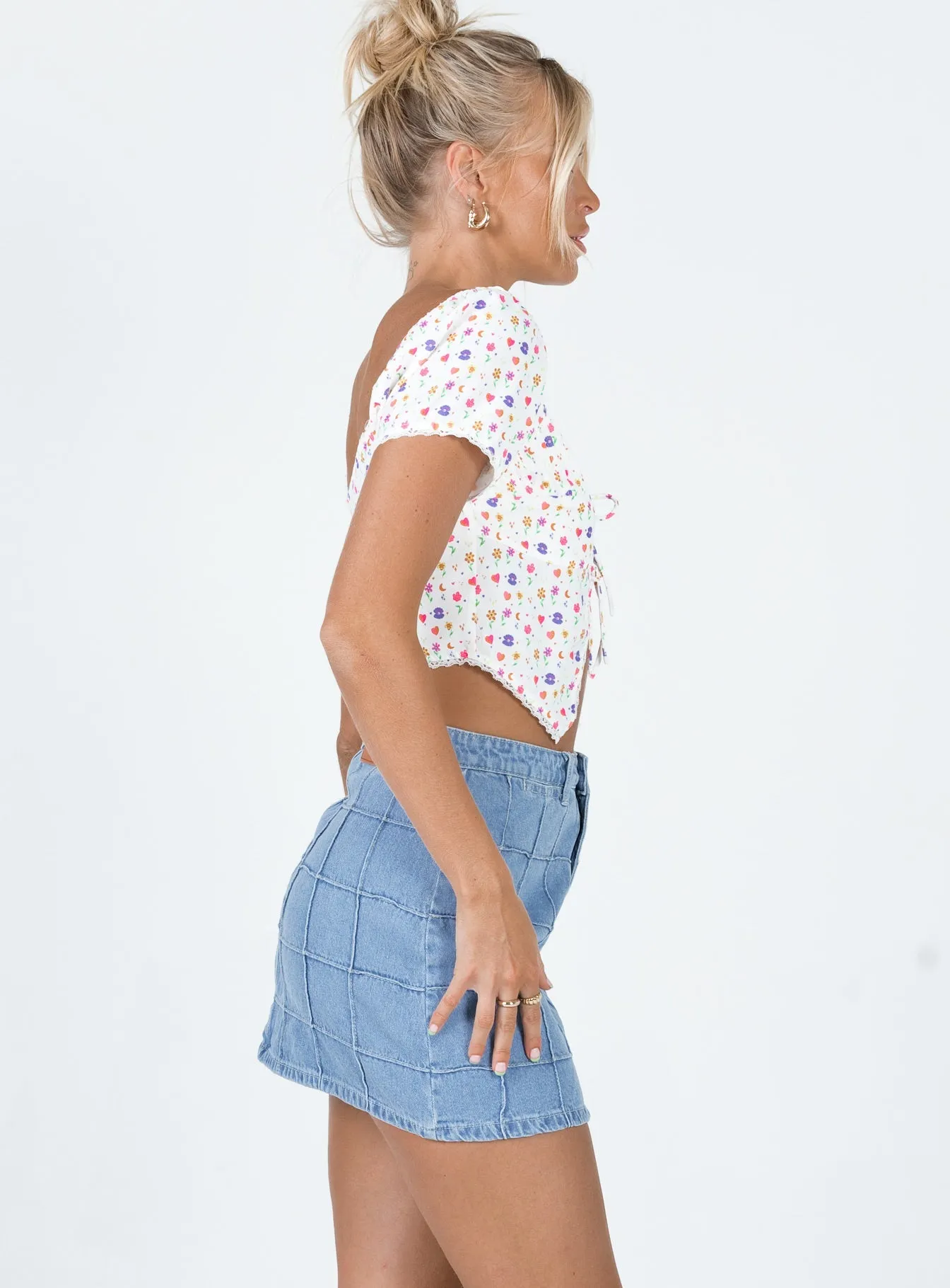 Plant Based Material Tanis Denim Mini Skirt