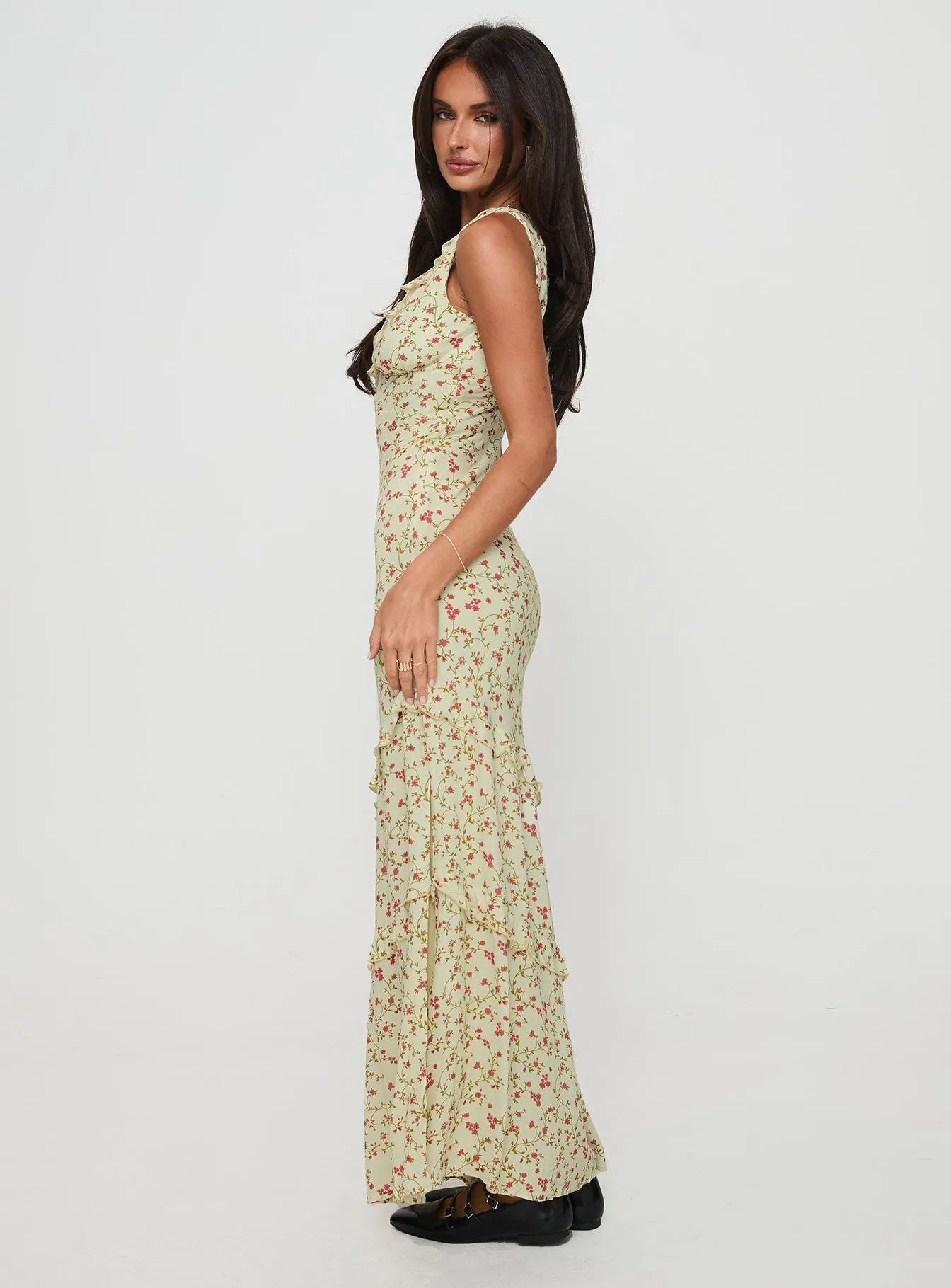 BreathableLining Ridgewood Maxi Dress Beige Floral