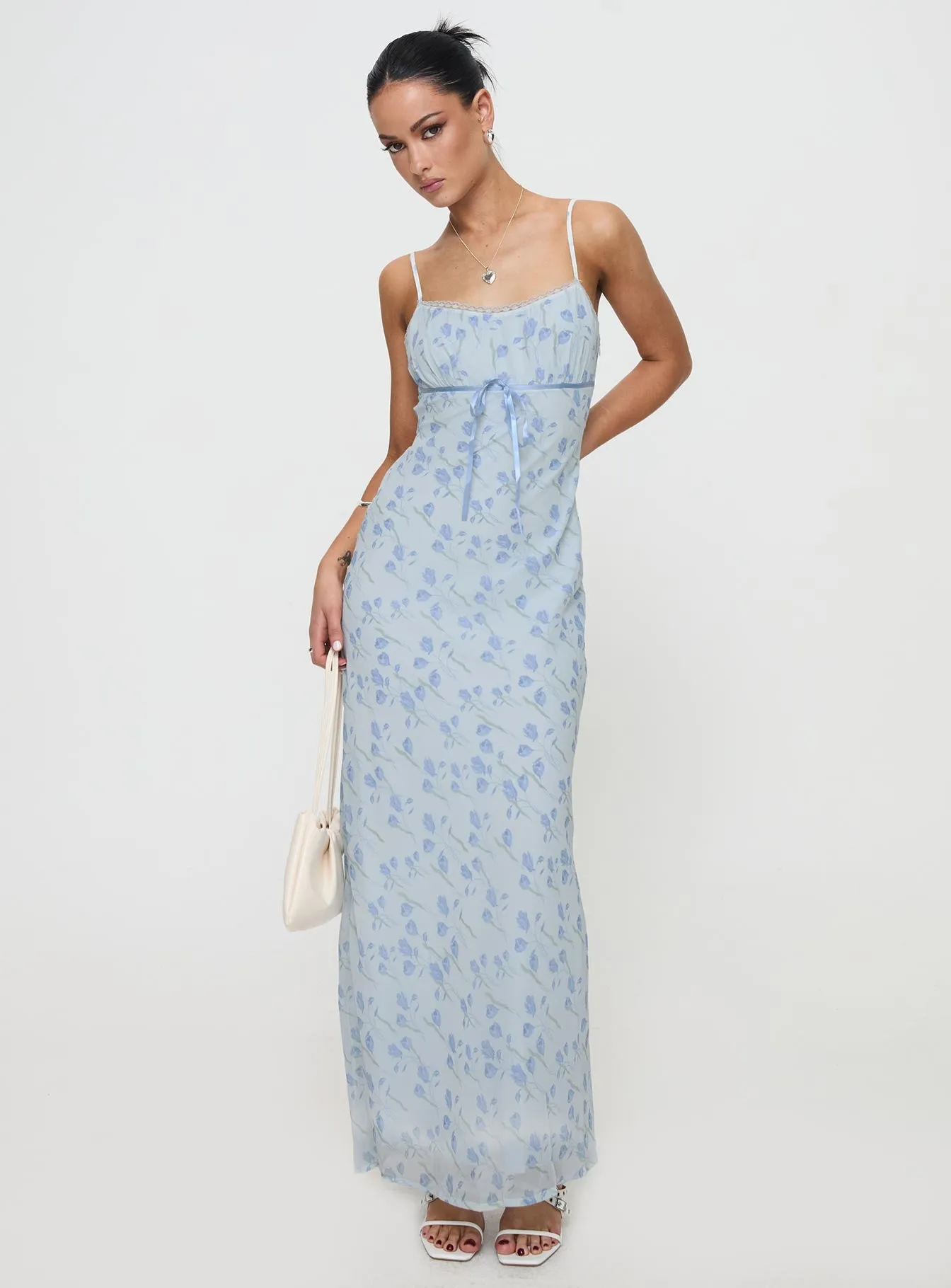 Valencia Maxi Dress Blue Floral Field Fresh Love Glow