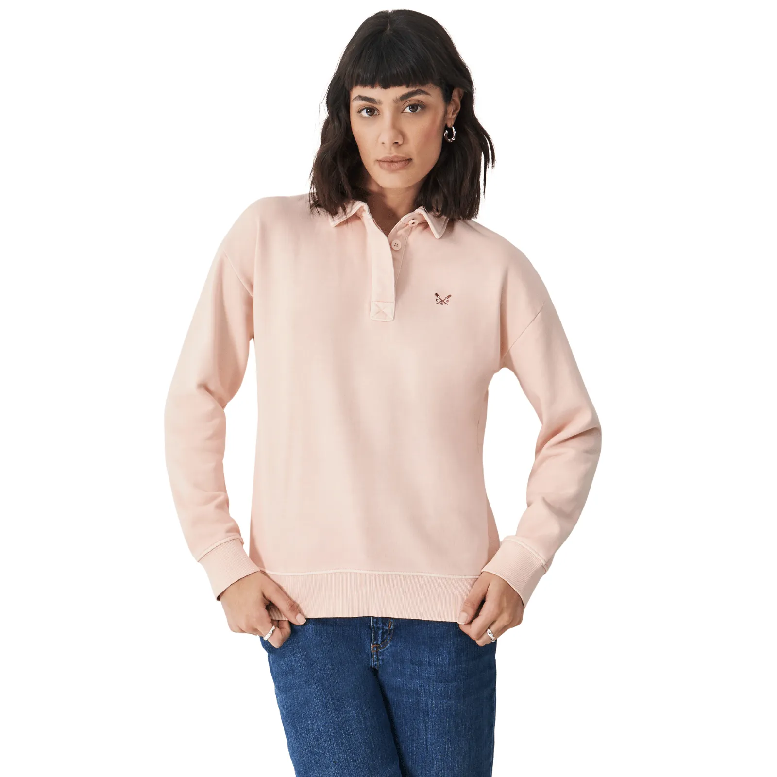 product stud toughness Core Fit Crew Clothing Womens Pigment Dyed Rugger Sweatshirt