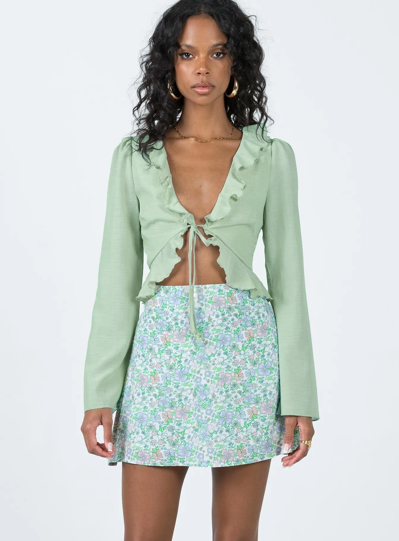 Urban Style Fern Mini Skirt Multi