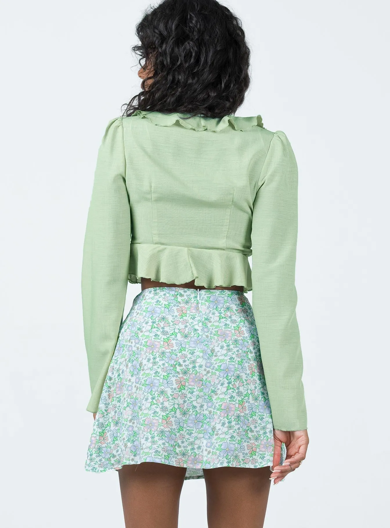 Crisp Look Fern Mini Skirt Multi