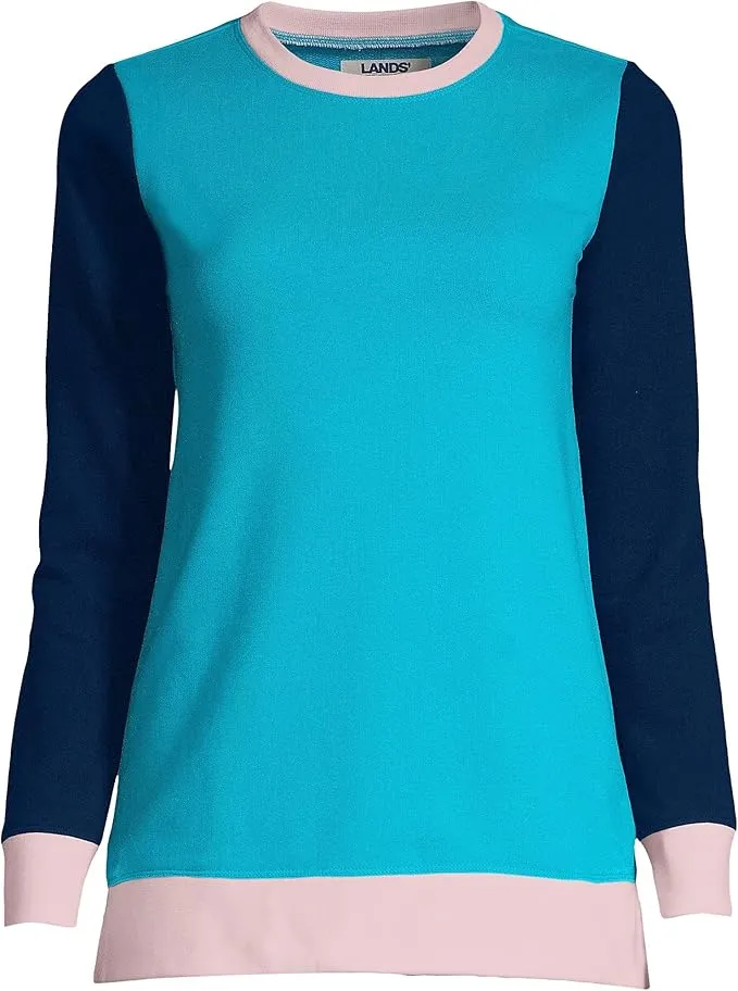Fall Seasonal Collection Lands' End Women's Serious Sweats Crewneck Long Sleeve Sweatshirt