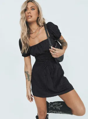 Fauci Mini Dress Black Bust-Enhancing