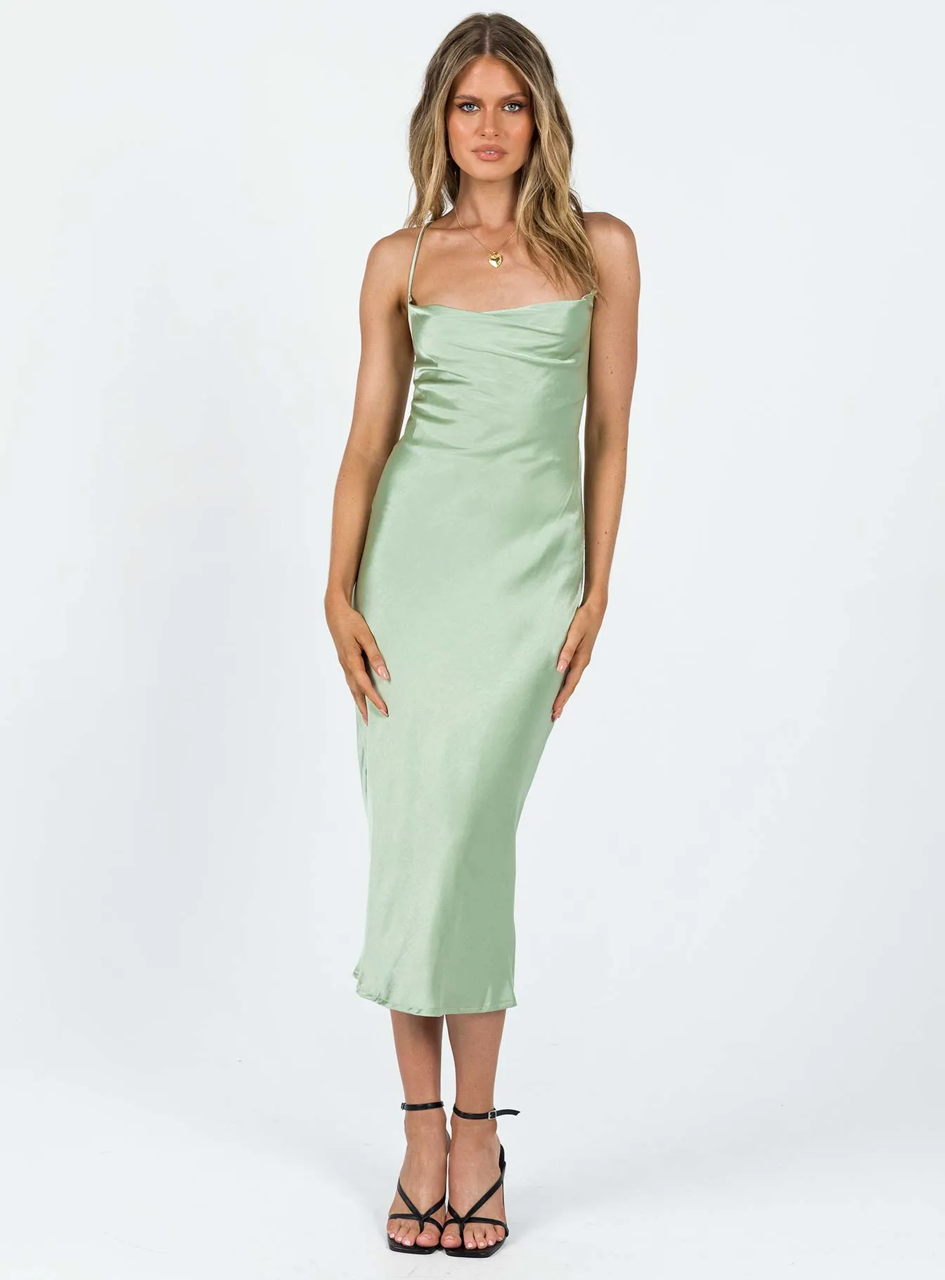Fallyn Midi Dress Green Vibrant Light Easy Go