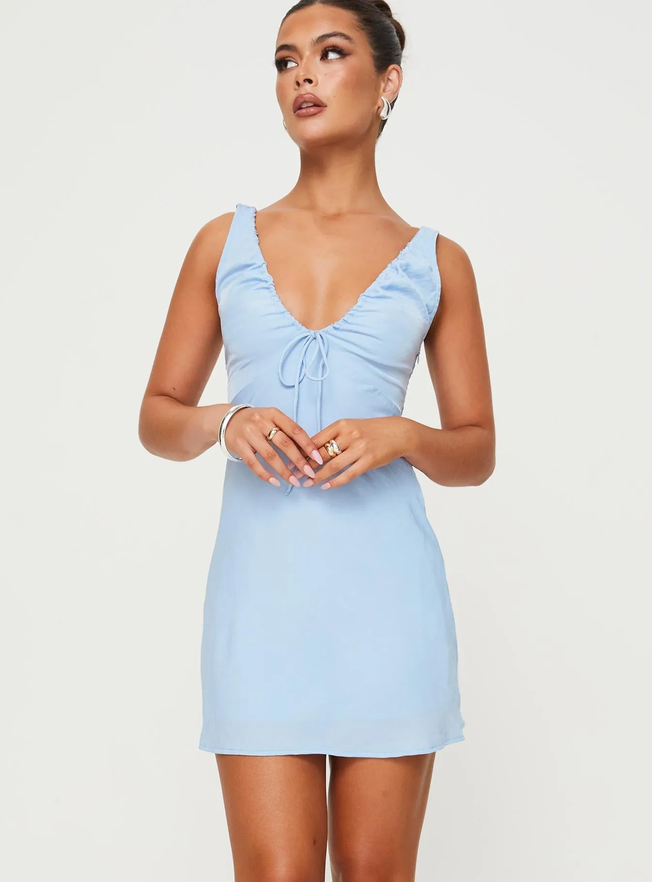 Timeless Comfort Bareena Mini Dress Blue