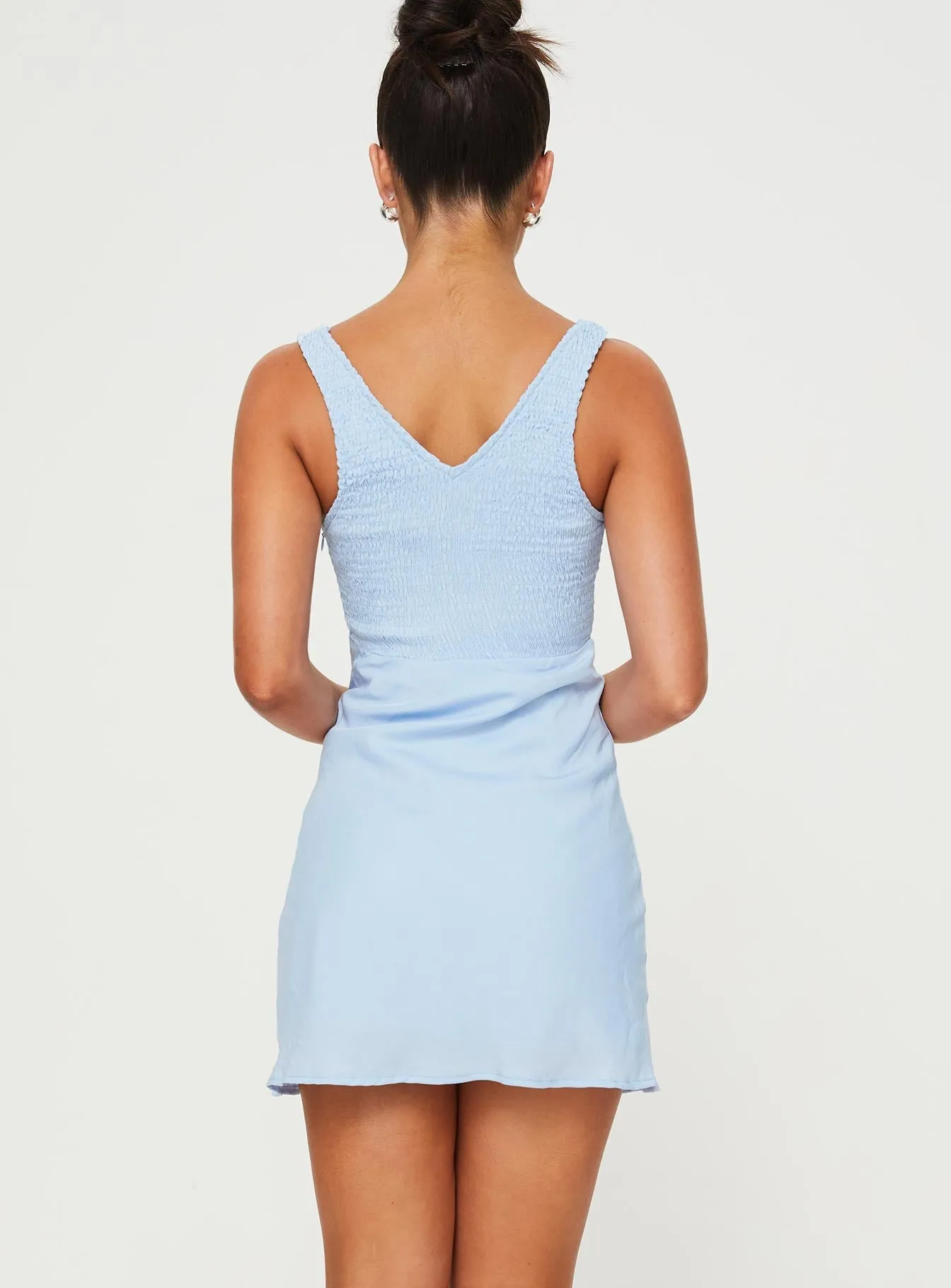 Bareena Mini Dress Blue Calm Lines Family Warm