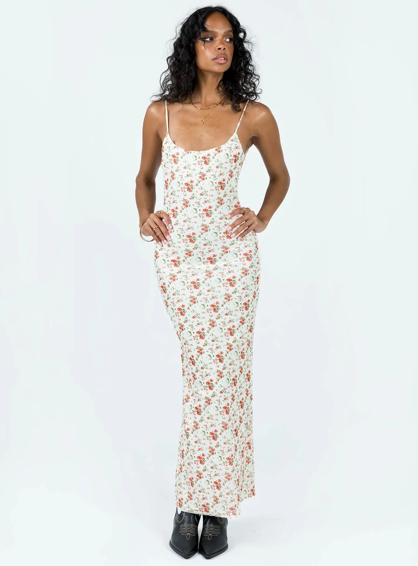 Style Option Knox Maxi Dress Beige Floral