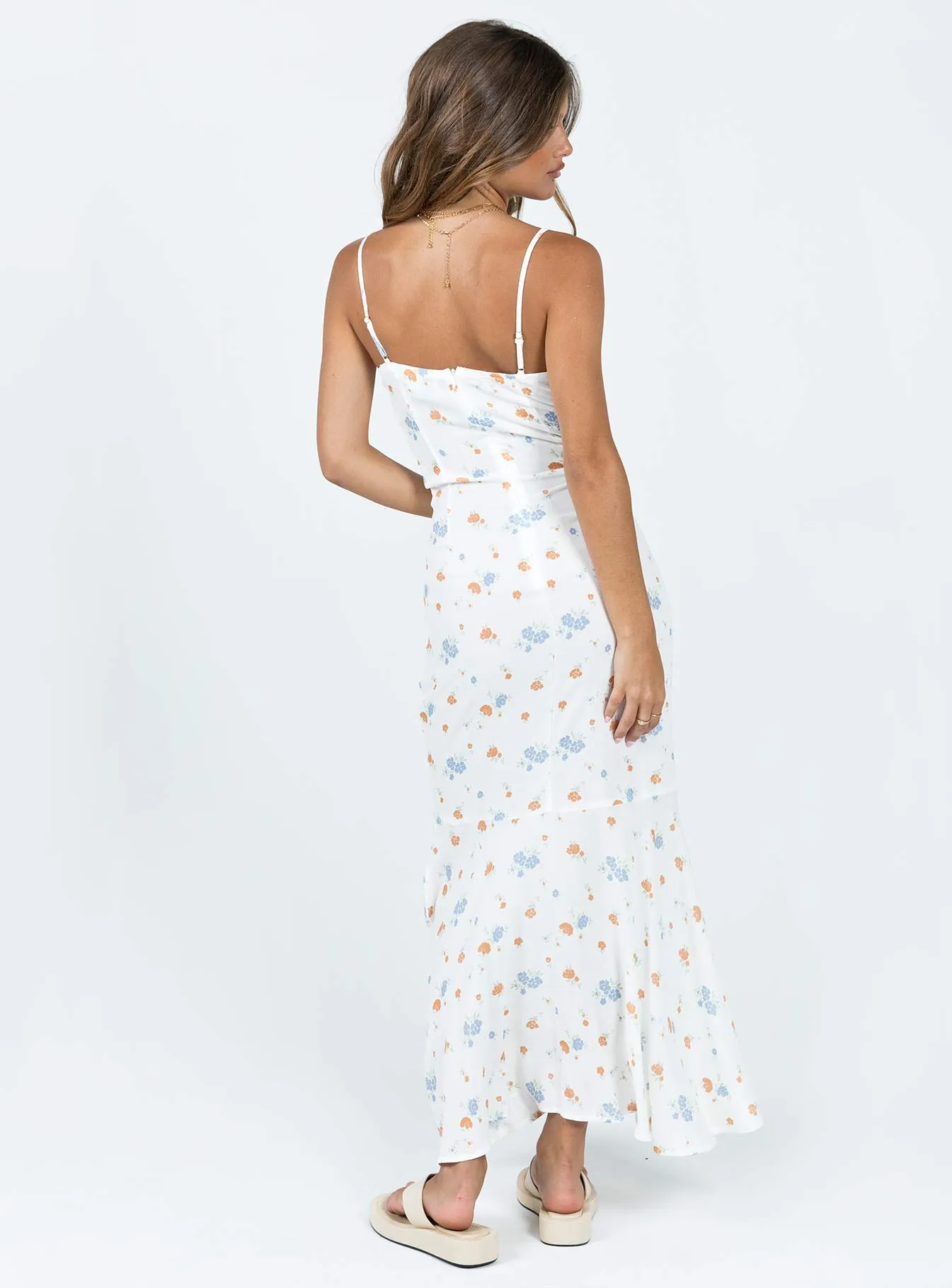 Cozy Layer Corith Maxi Dress White / Multi