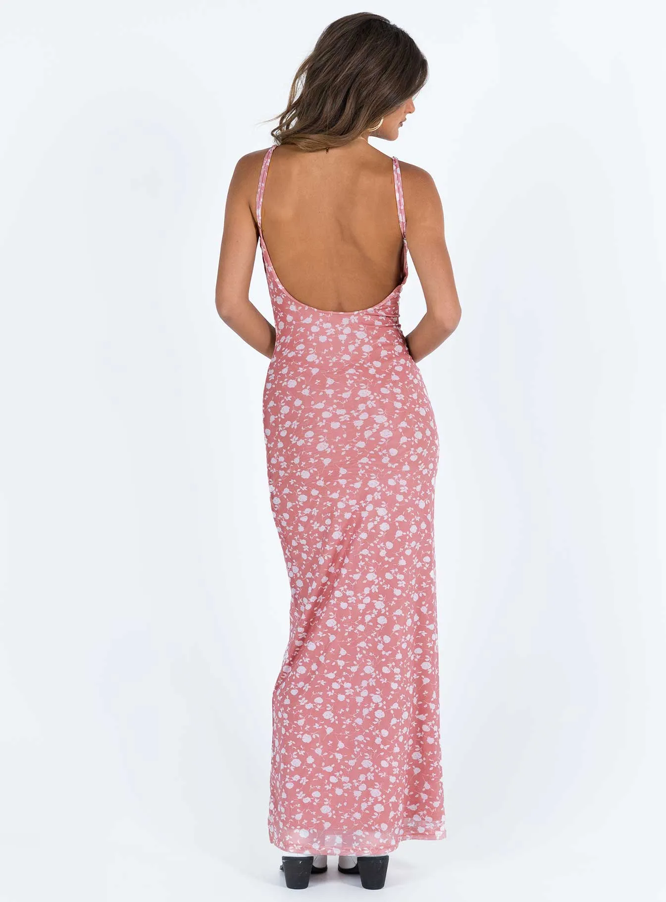 Knox Maxi Dress Pink Floral Sleek Flow