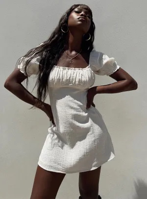 Chill Friendly Light and breezy summer dress Langham Mini Dress Ivory