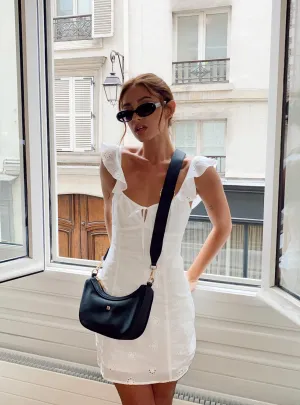 Chill Lines Light Volume Besiana Mini Dress White