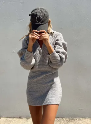 Quinten Sweater Mini Dress Grey Bare Glow