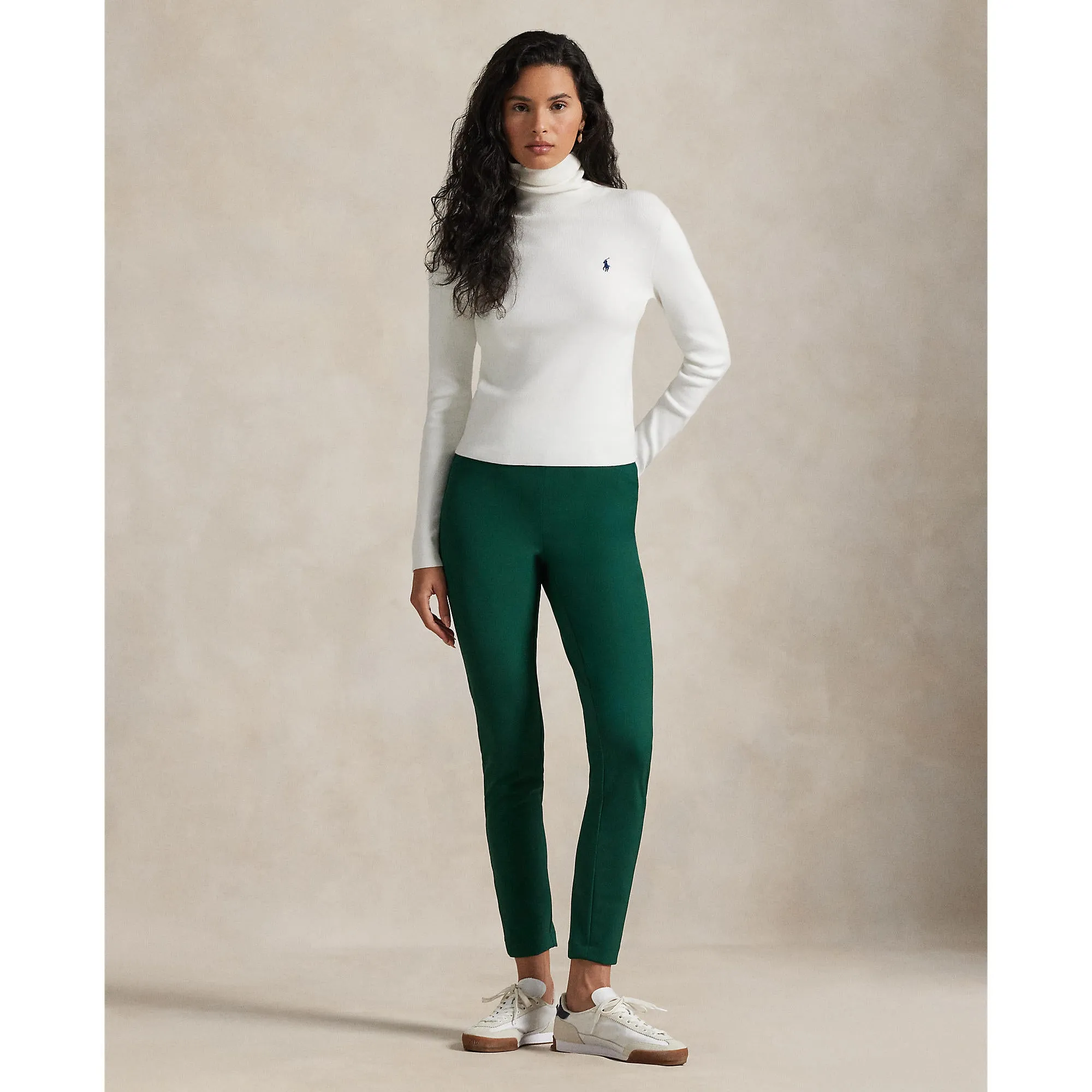 Cozy Waist RLX Ralph Lauren Women's Eagle Stretch Twill Golf Pants - Hunter Green