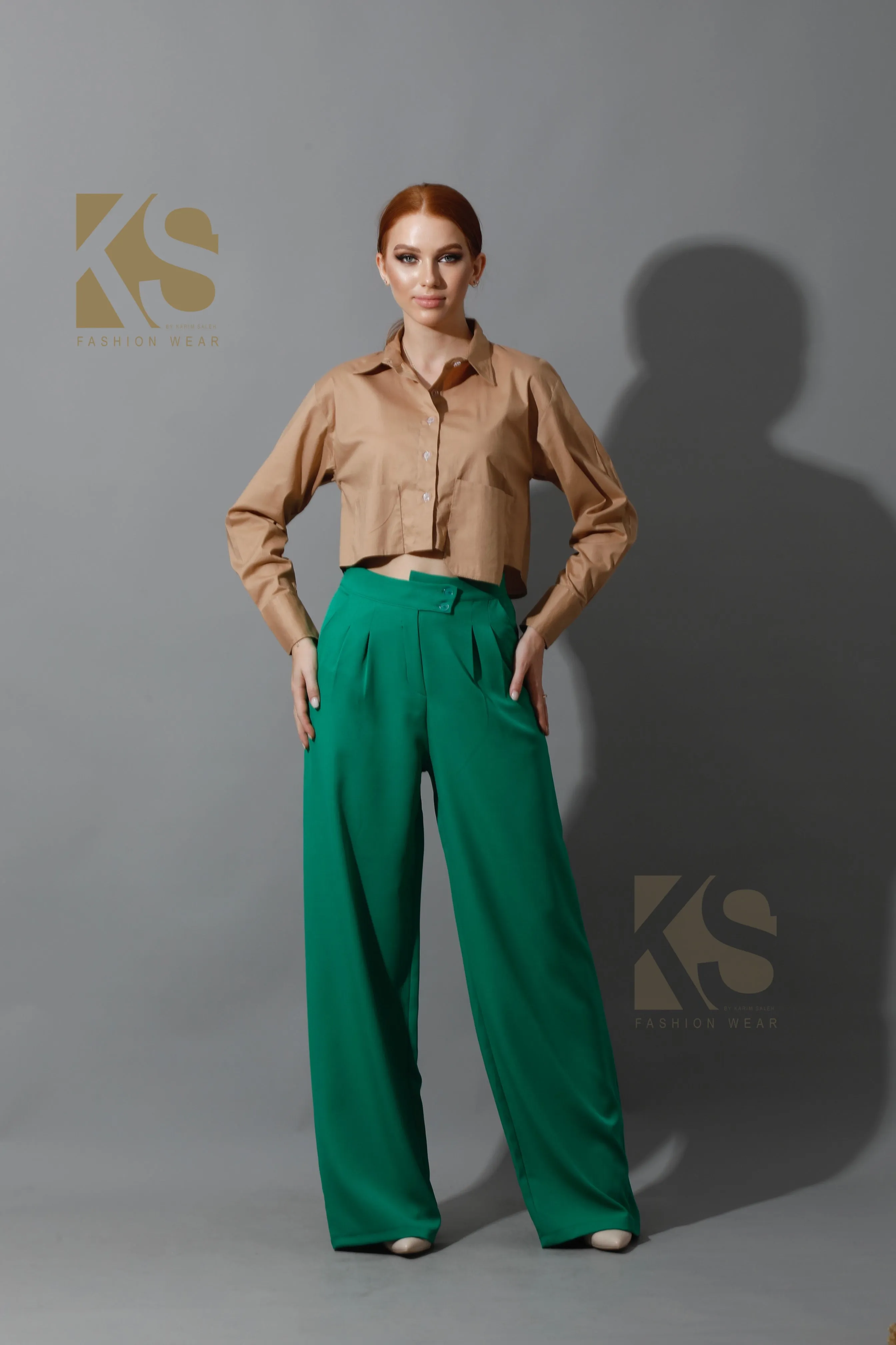 High Waist Wide Leg Trousers Movement Fit