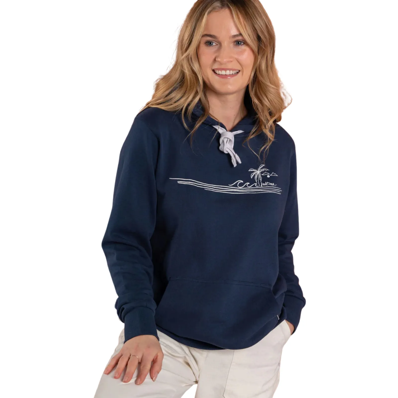 Fresh Chic Saltrock Womens Ocean Stripe Hoodie