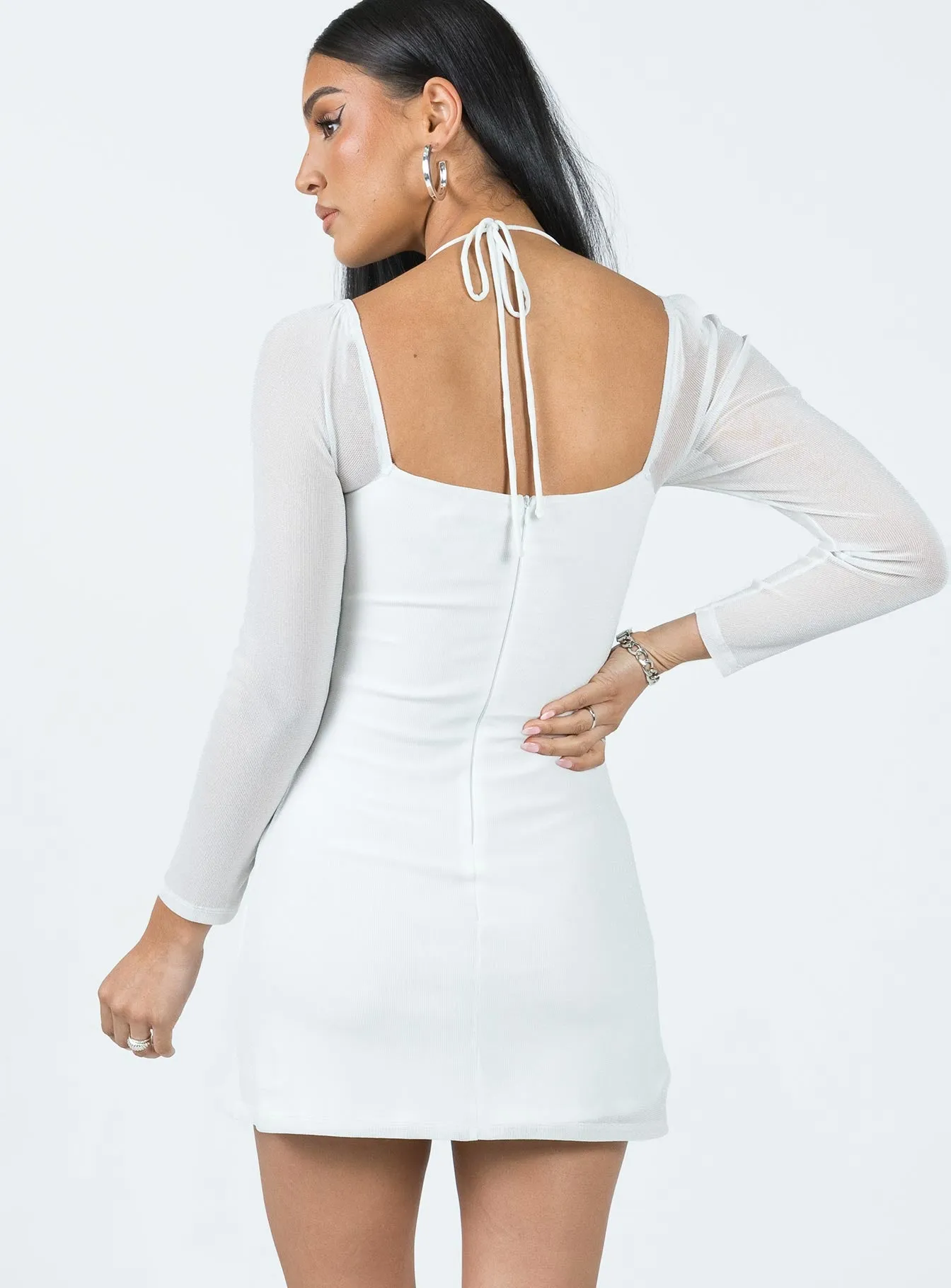 Stassie Mini Dress White Travel Friendly Soft Flow