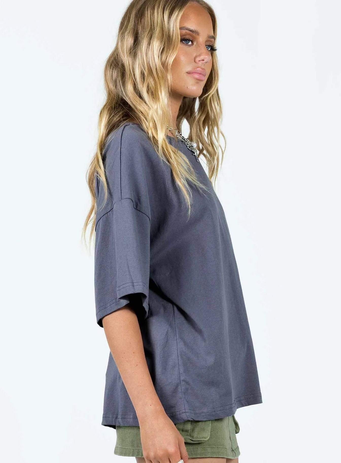 222 Alignment Oversized Tee Slate Versatile Performance