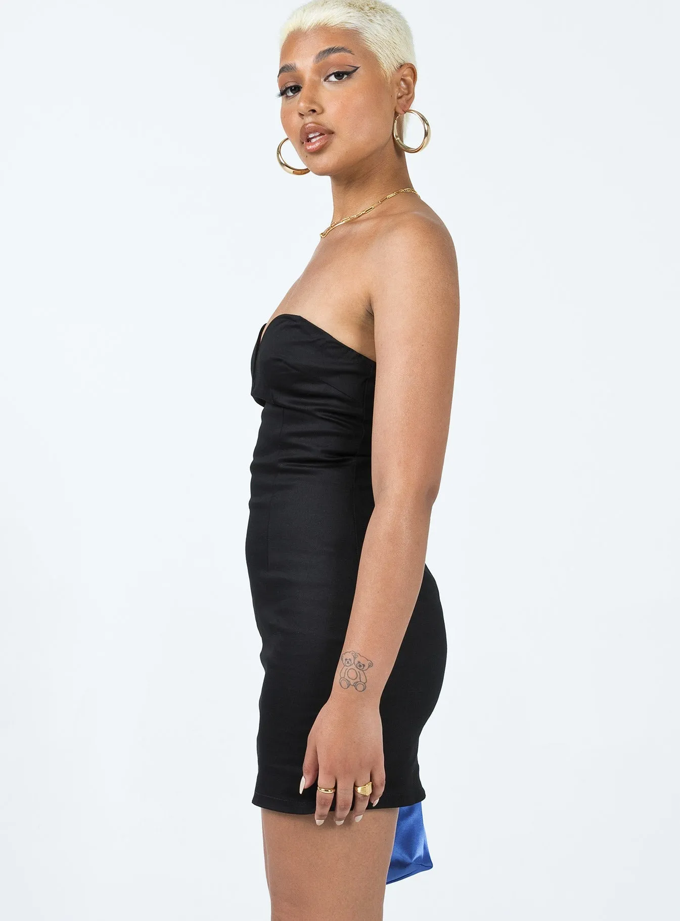 Trendy Layer Avie Mini Dress Black