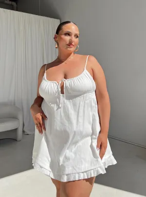 Minimalist Elegance Body Safe Empress Of Love Mini Dress White Curve