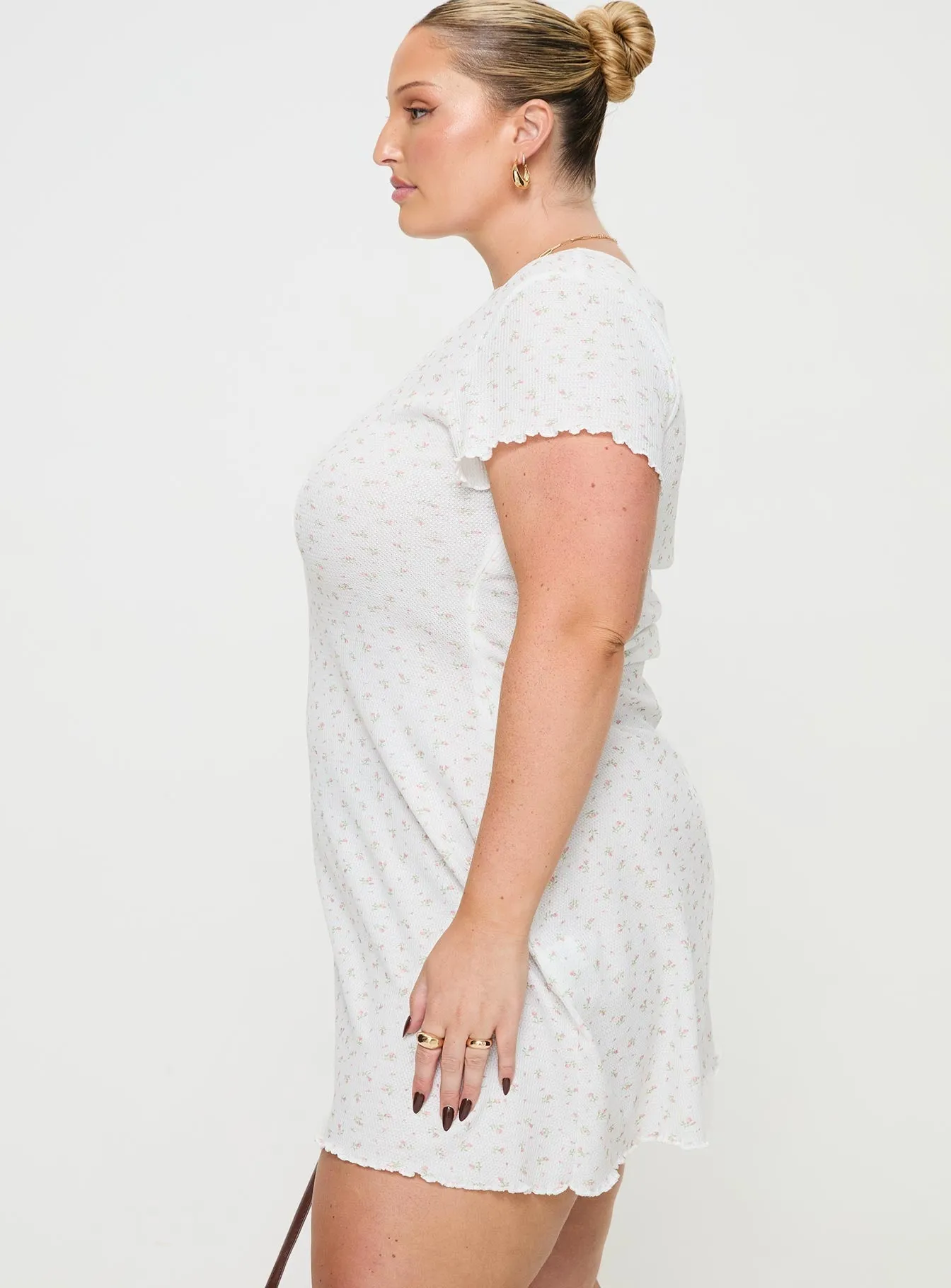 Tailored Wear Patton Mini Dress White Floral Curve