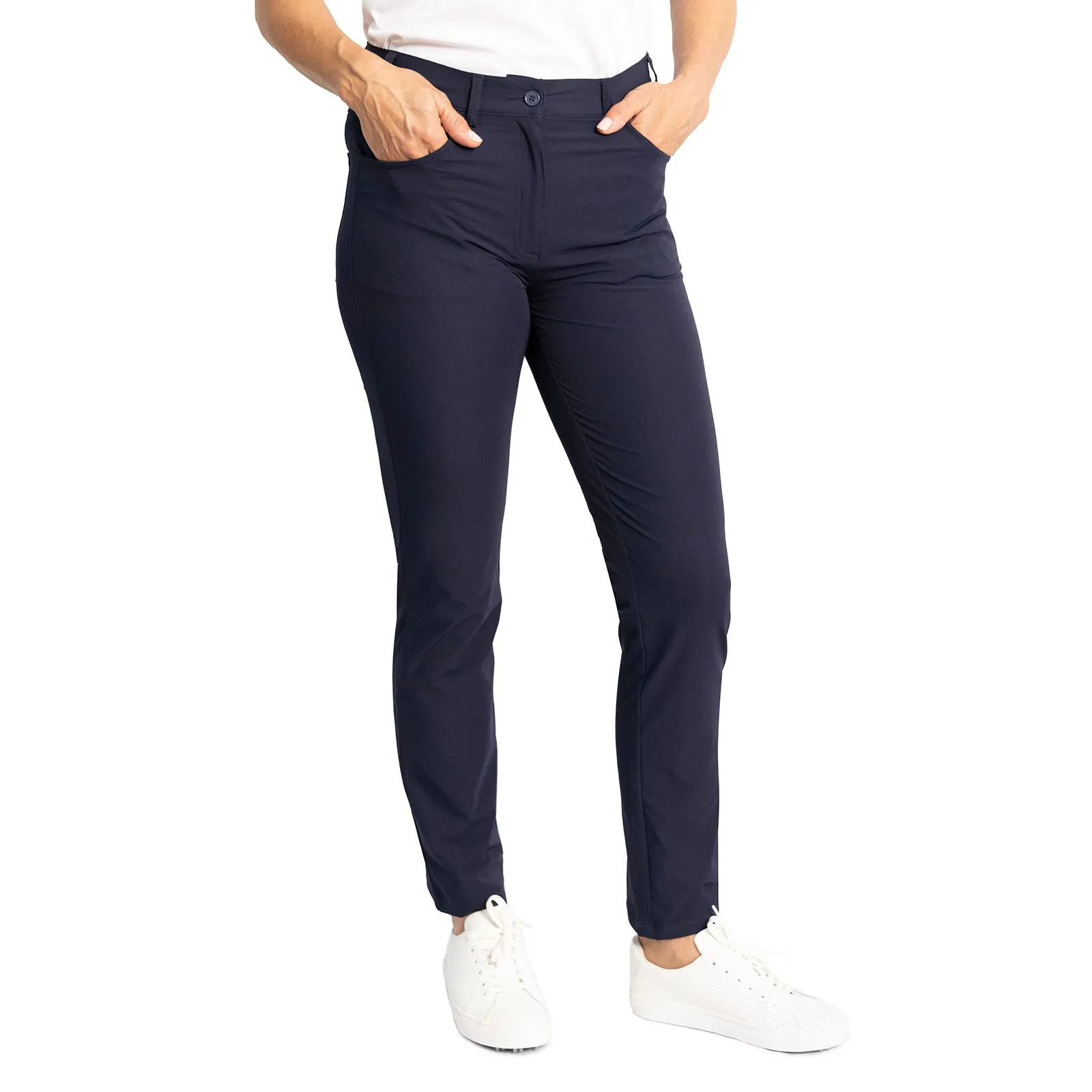 Seasonal Wear Chilly Comfort Glenmuir Women's Kaley Lightweight Stretch Performance Golf Trousers - Navy