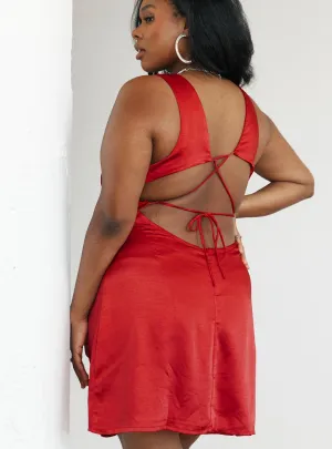 Light Aesthetic Cobie Mini Dress Red Curve