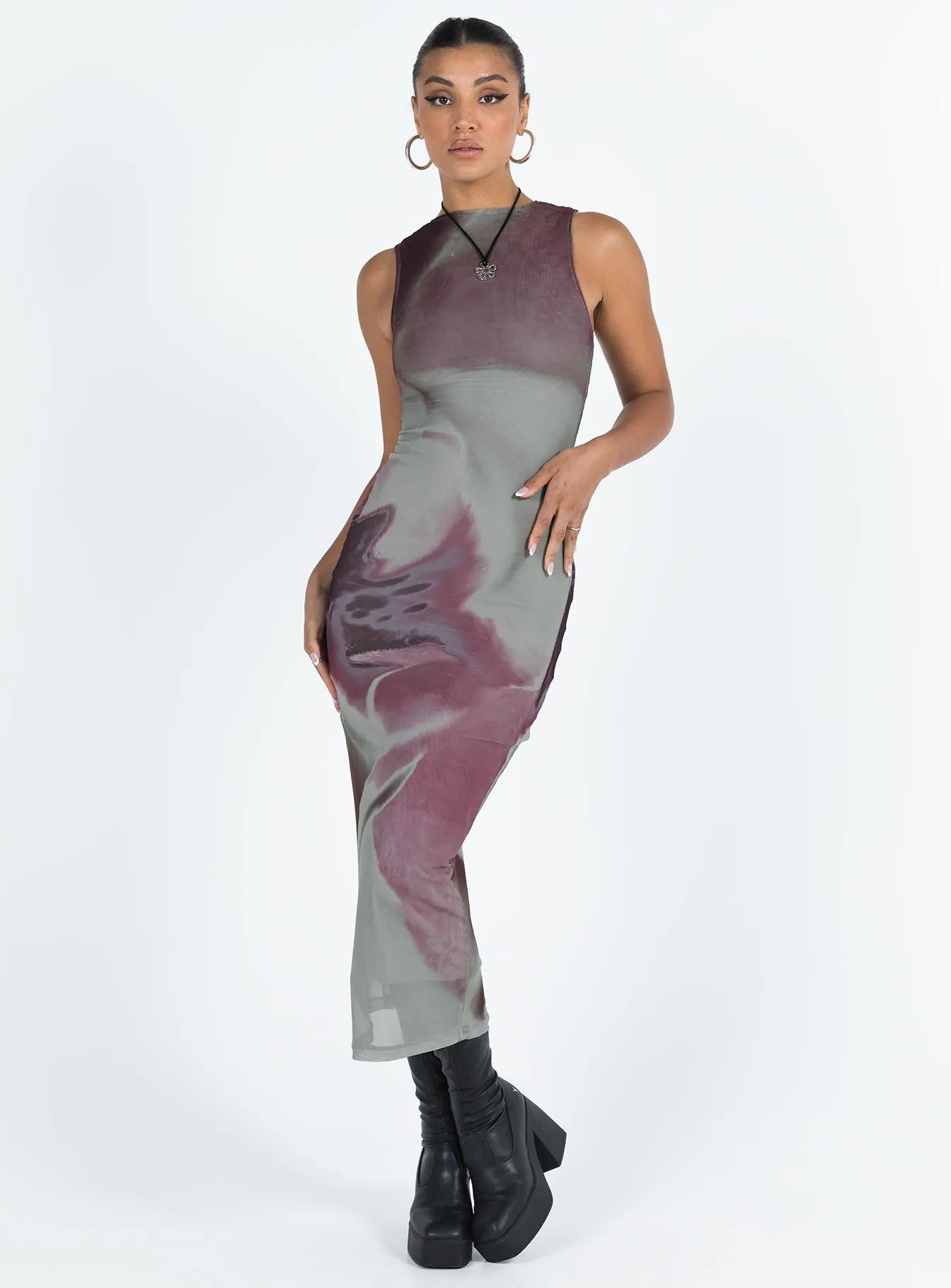 Motel Fayola Dress Anatomy Of Nature Pink Chic Spirit