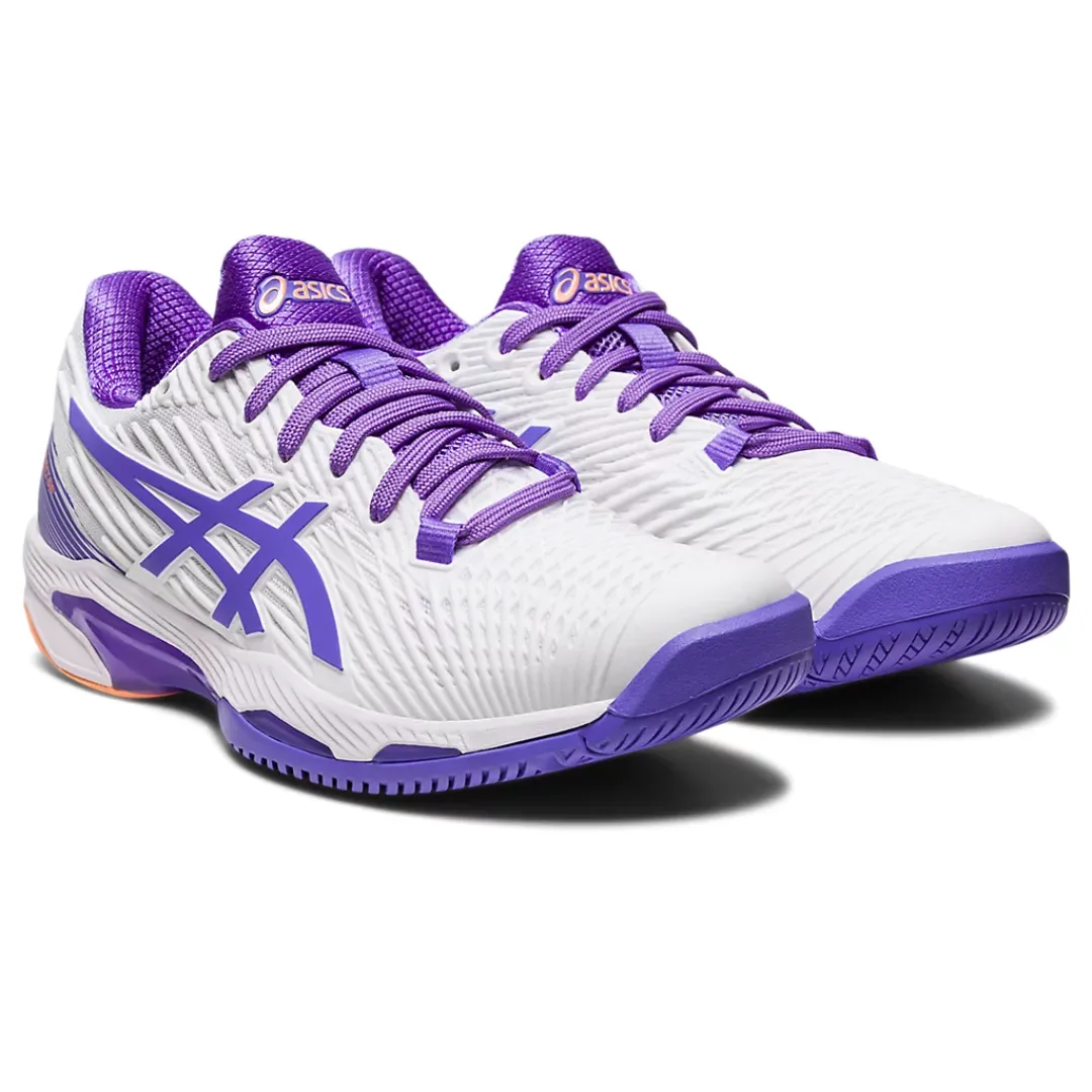 Modern Fit Asics Women Solution Speed FF 2 Tennis Shoes - White/Amethyst